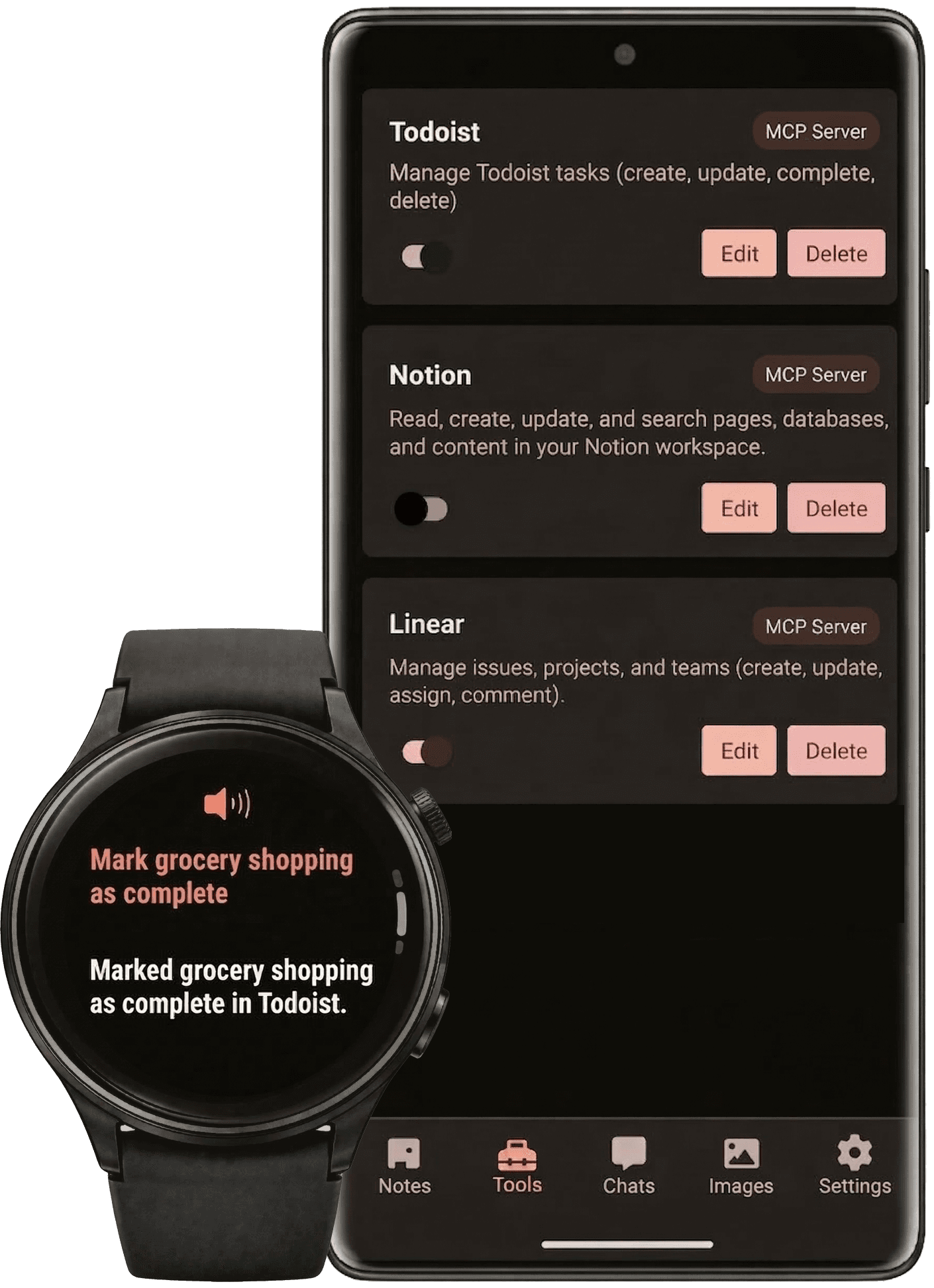 Hopper AI on Watch and Phone