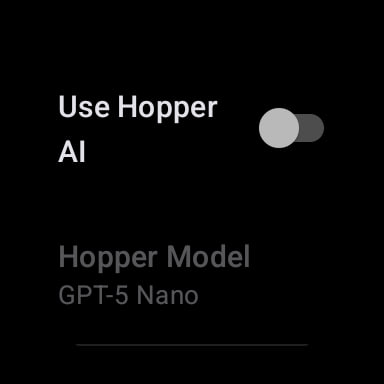 Disable Use Hopper AI