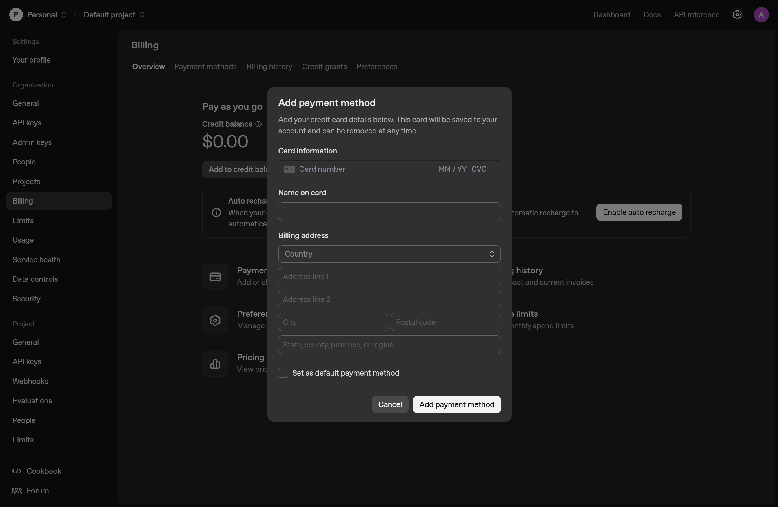Add Payment Details